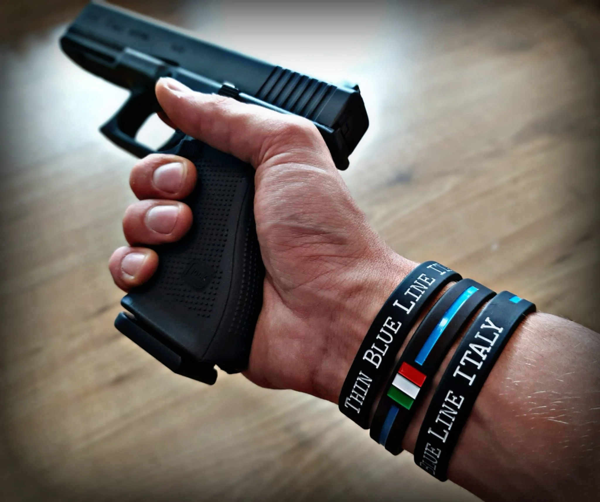 Thin Blue Line - Braccialetto silicone - Image 3