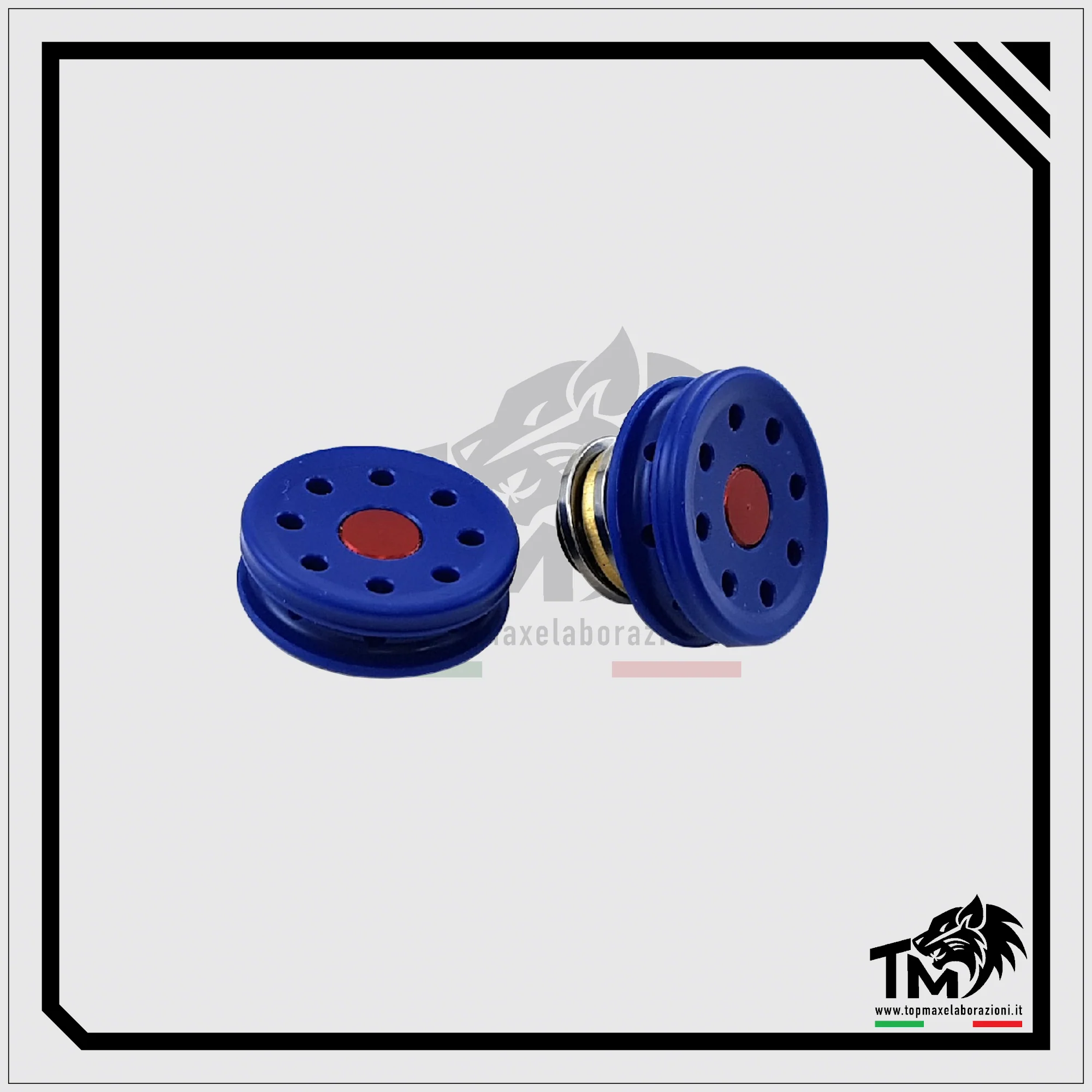 Top Max - Testa Pistone BluePower con Fori Radiali in Delrin - High Rof - Canne Corte