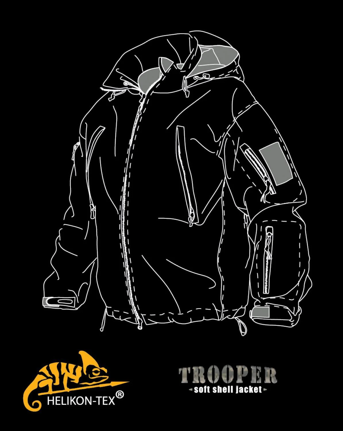Trooper Soft Shell Jacket Black - Image 2