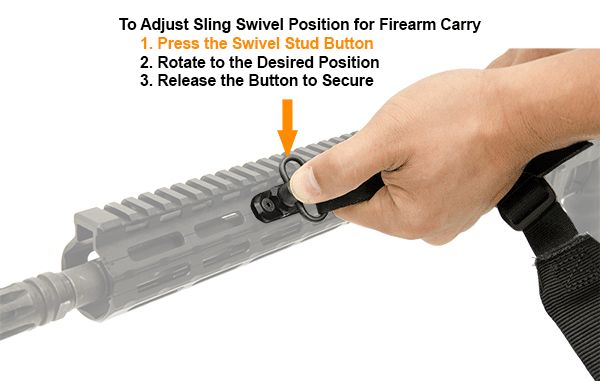 UTG PRO® M-LOK® Standard QD Sling Swivel Adaptor, Black - Image 4