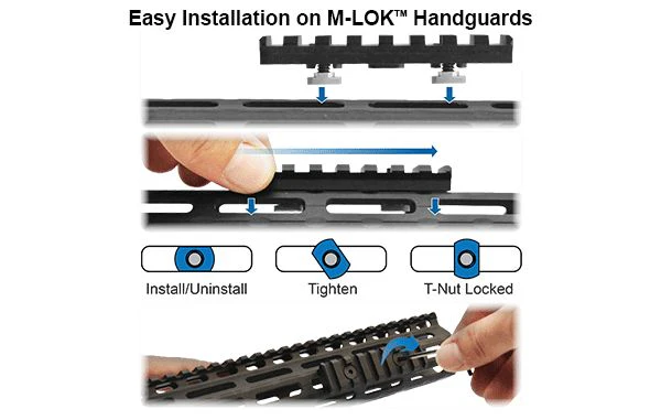 UTG PRO® M-LOK® Standard QD Sling Swivel Adaptor, Black - Image 5
