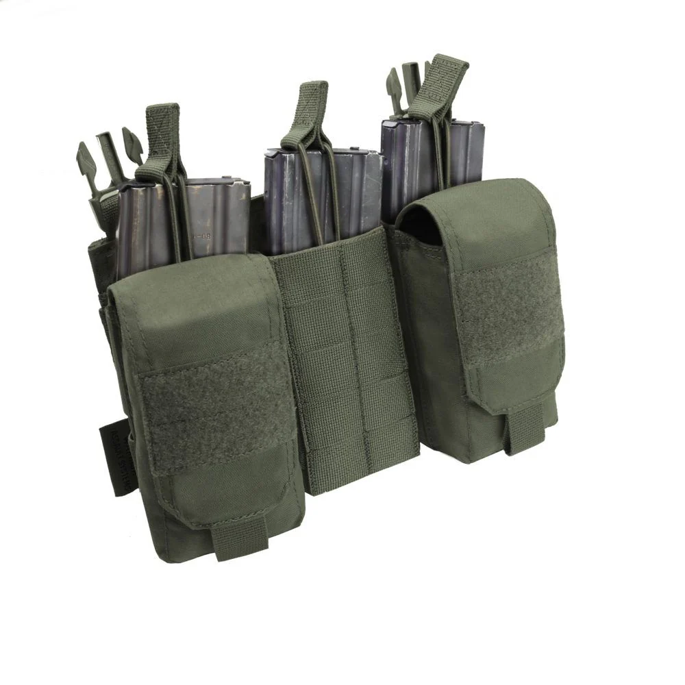 Warrior Detachable Front Panel MK1 (3x 5.56 Mag Pouches and 2 Utility Pouches) – OD - Image 3