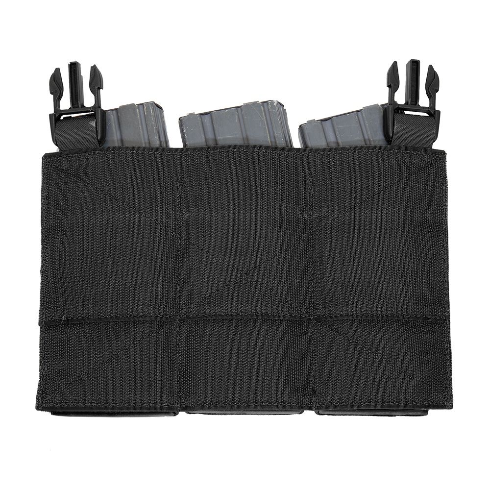Warrior Laser Cut Detachable Triple Snap Mag Panel – Black - Image 2