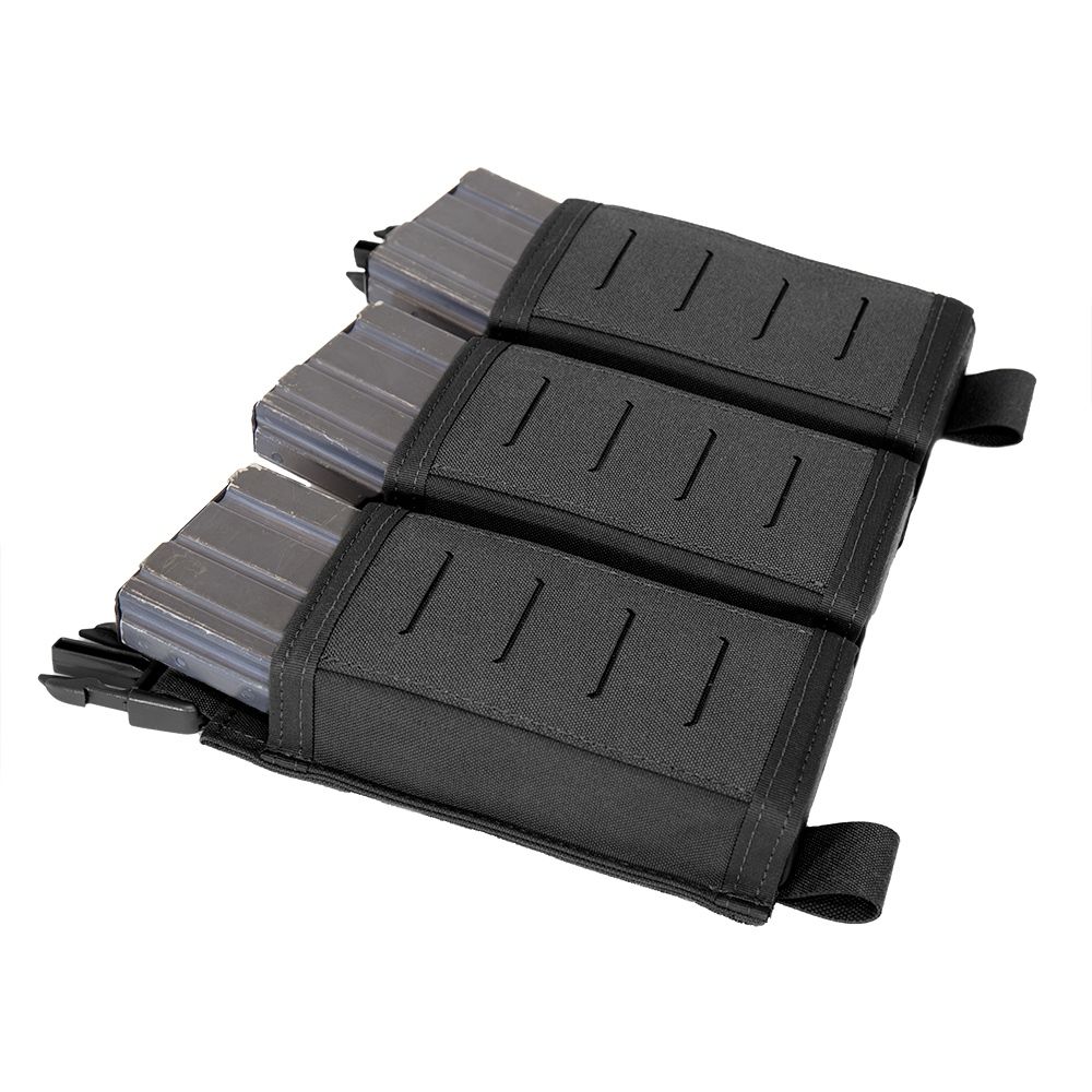 Warrior Laser Cut Detachable Triple Snap Mag Panel – Black - Image 3
