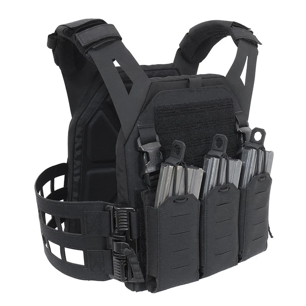 Warrior Laser Cut Low Profile Carrier V2 With Triple Bungee 5.56 Black