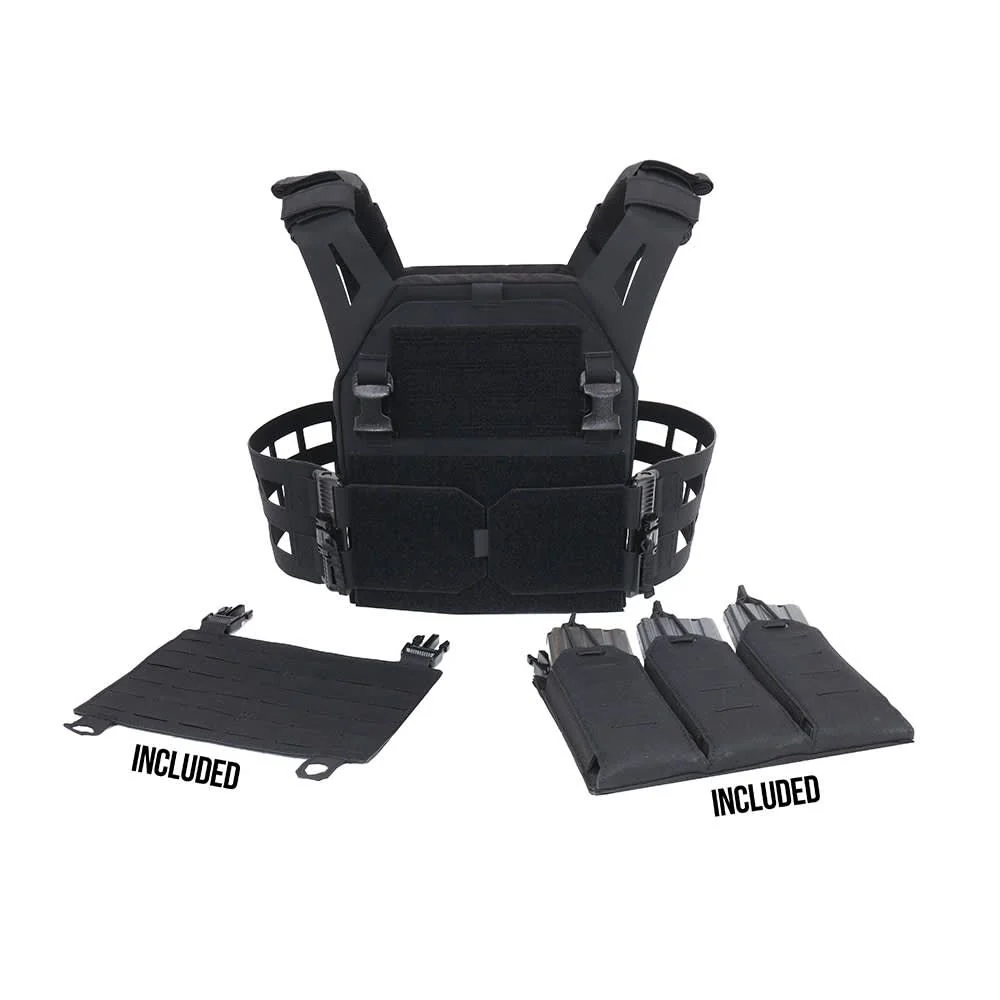 Warrior Laser Cut Low Profile Carrier V2 With Triple Bungee 5.56 Black - Image 2
