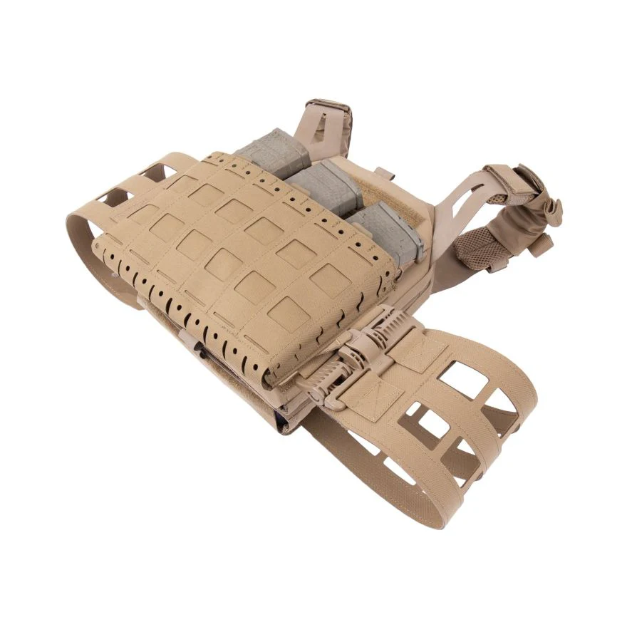 Warrior Laser Cut LPC V2 Low Profile Plate Carrier with Ladder Sides and DFP Kangaroo Pouch with Triple 5.56 Inserts - Image 2