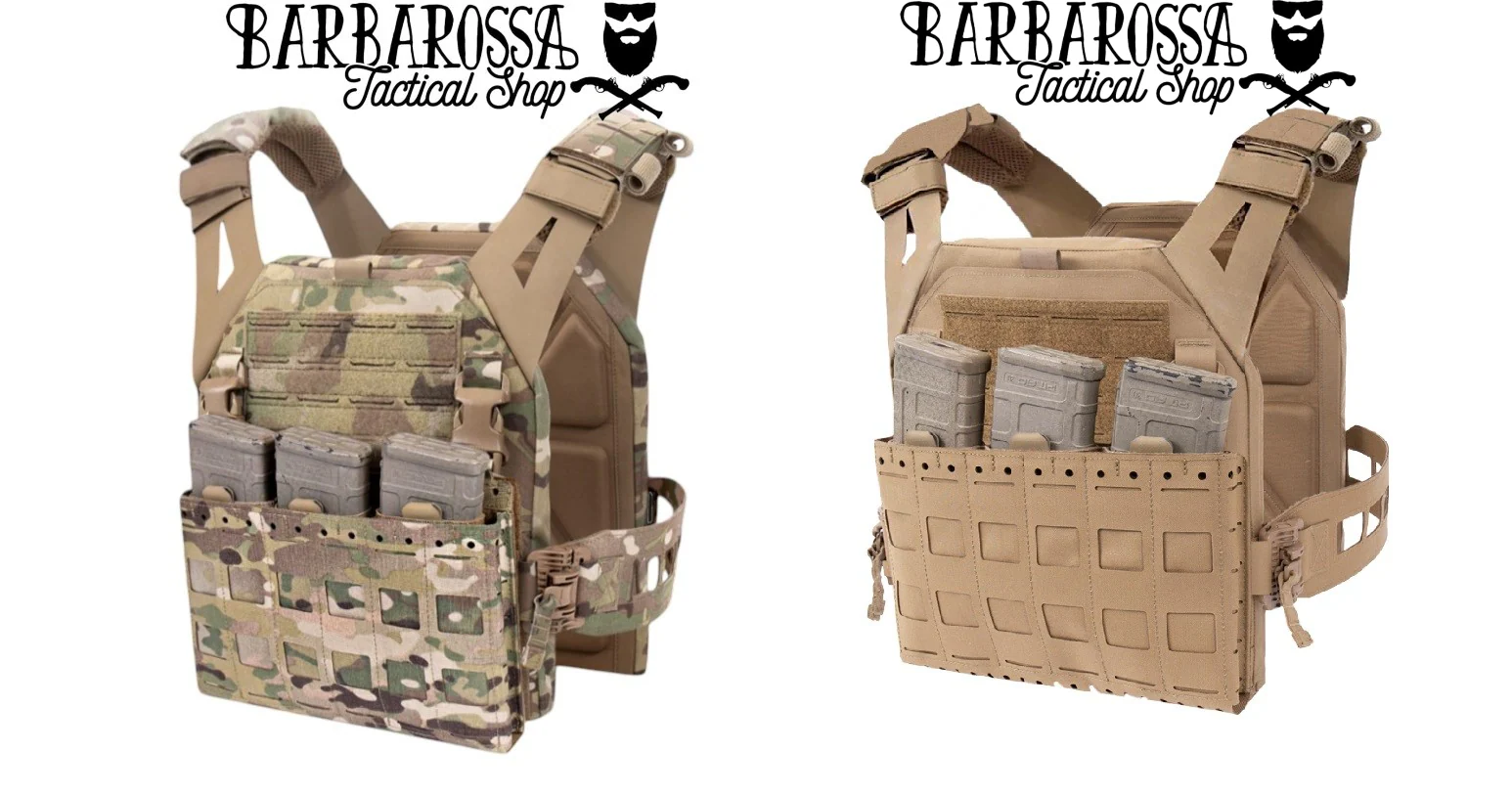 Warrior Laser Cut LPC V3 Low Profile Plate Carrier Base With Slimline Ladder Sides, Kangaroo Pouch & 5.56mm Triple Insert