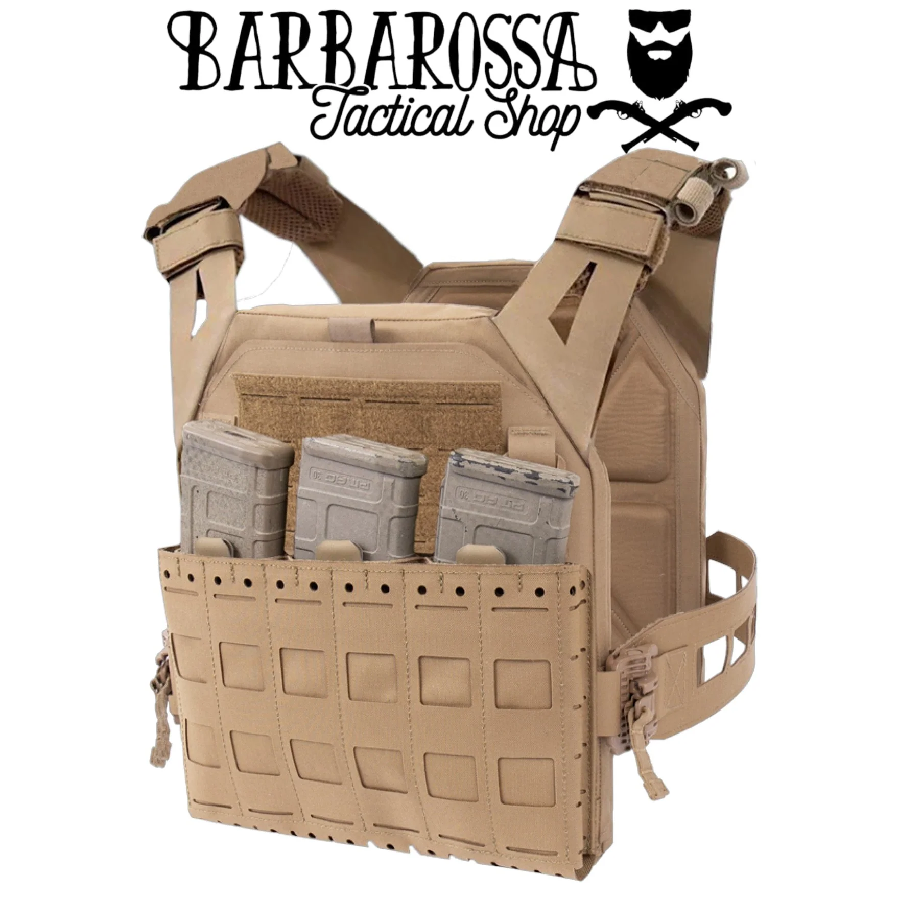 Warrior Laser Cut LPC V3 Low Profile Plate Carrier Base With Slimline Ladder Sides, Kangaroo Pouch & 5.56mm Triple Insert - Image 3