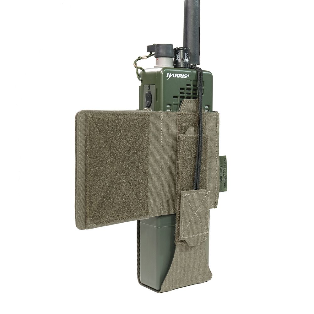 Warrior Laser Cut Wing Velcro MBITR/Harris Radio Pouch - Ranger Green - Image 2