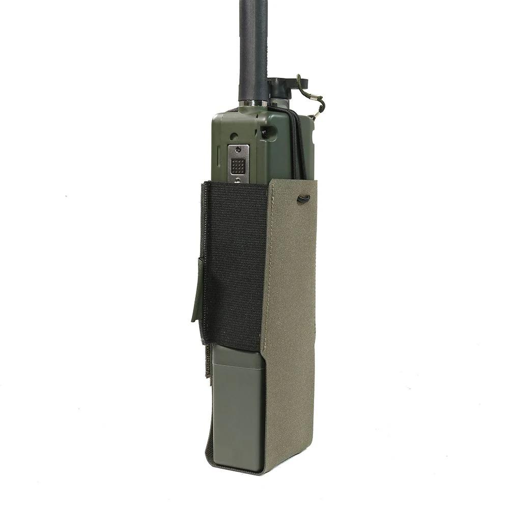 Warrior Laser Cut Wing Velcro MBITR/Harris Radio Pouch - Ranger Green - Image 3