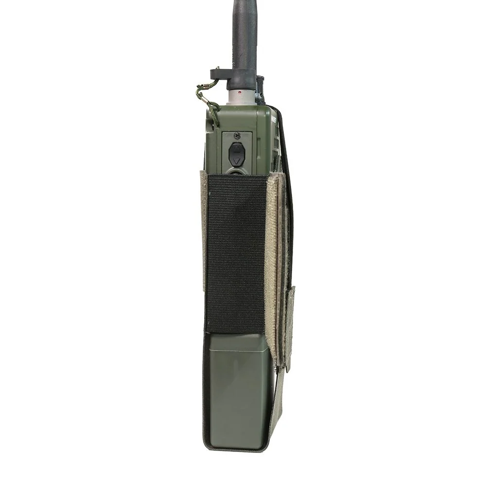 Warrior Laser Cut Wing Velcro MBITR/Harris Radio Pouch - Ranger Green - Image 4