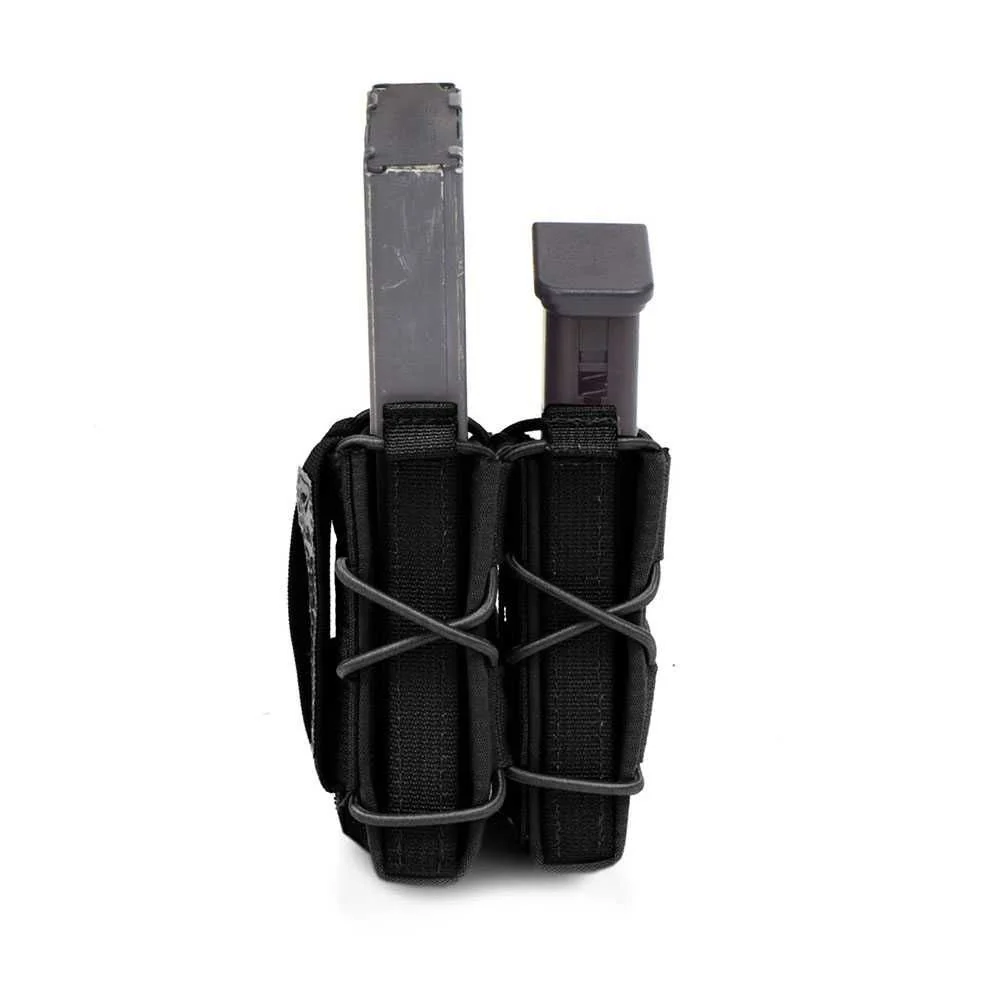 Warrior Single Quick Mag With Single Pistol Pouch - Black - Image 2
