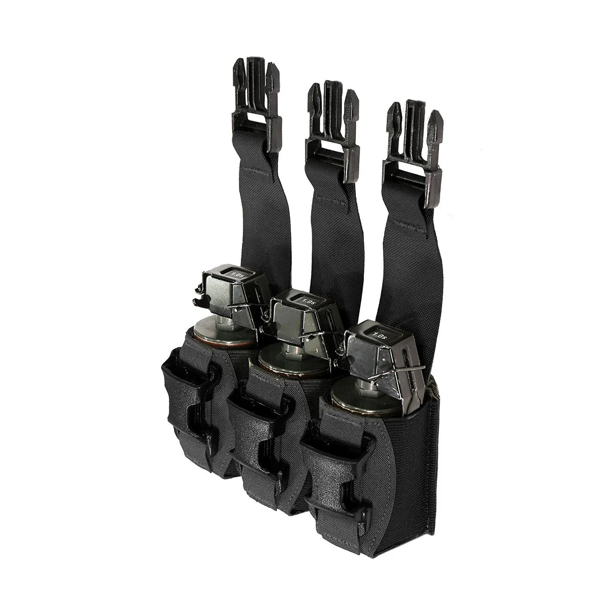 Warrior Laser Cut Triple 40mm Flash Bang Pouch – Black - Image 5