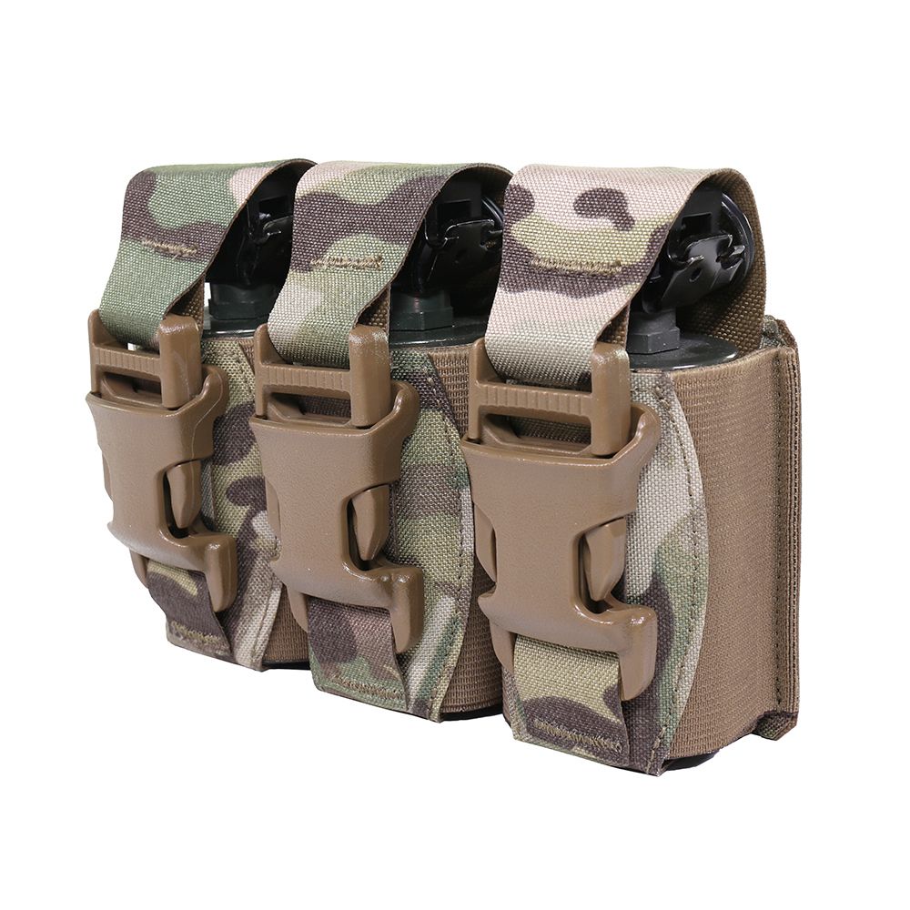 Warrior Laser Cut Triple 40mm Flash Bang Pouch – MultiCam - Image 3