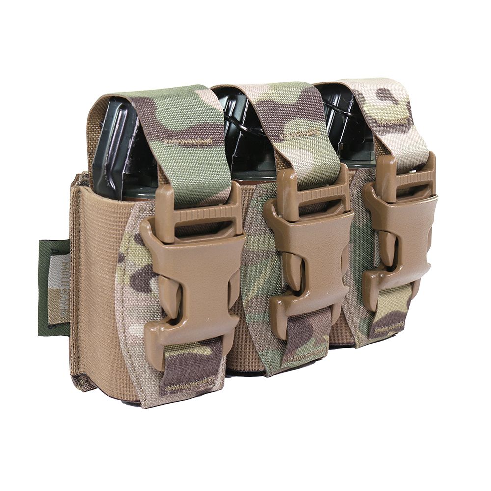 Warrior Laser Cut Triple 40mm Flash Bang Pouch – MultiCam - Image 5