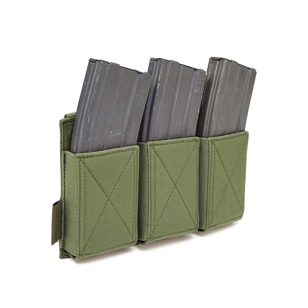 Warrior Triple Elastic Mag Pouch - OD Green - Image 2