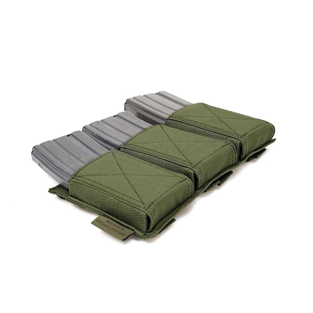 Warrior Triple Elastic Mag Pouch - OD Green - Image 3