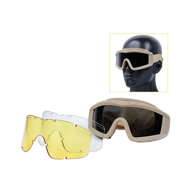 WST Desert Storm Goggles, 3 Lenses set - Image 2