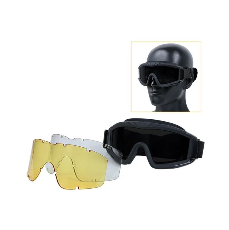 WST Desert Storm Goggles, 3 Lenses set - Image 3
