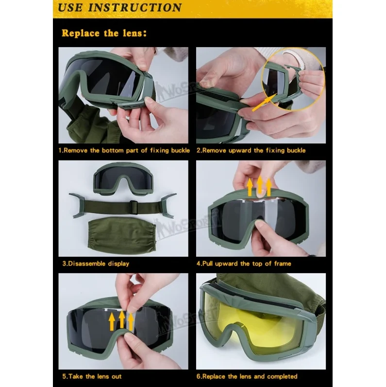 WST Desert Storm Goggles, 3 Lenses set - Image 4